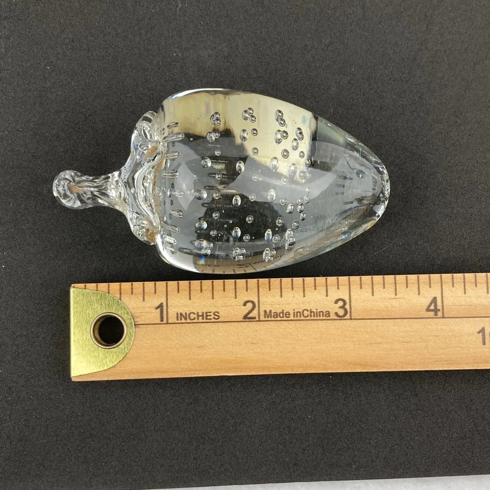 Crowning Touch VTG Clear Glass Paperweight 4”